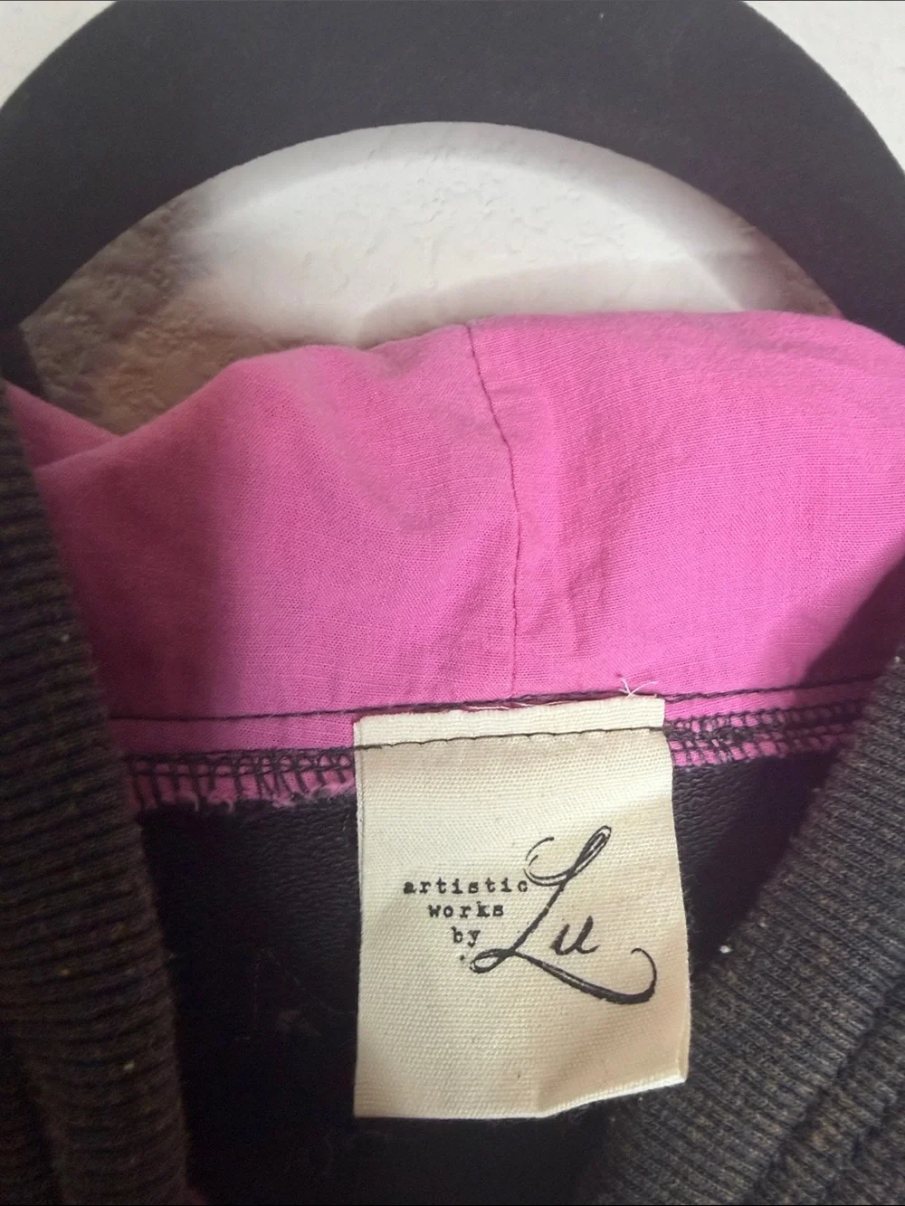 Artistic Works by Lu | Women’s Brown Washed Boho Star Hoodie Size XL